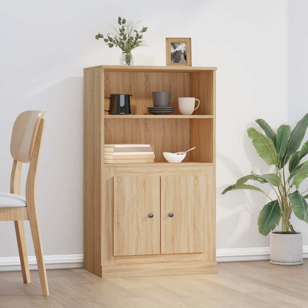 vidaXL Kredens, dąb sonoma, 60x35,5x103,5 cm, materiał drewnopochodny