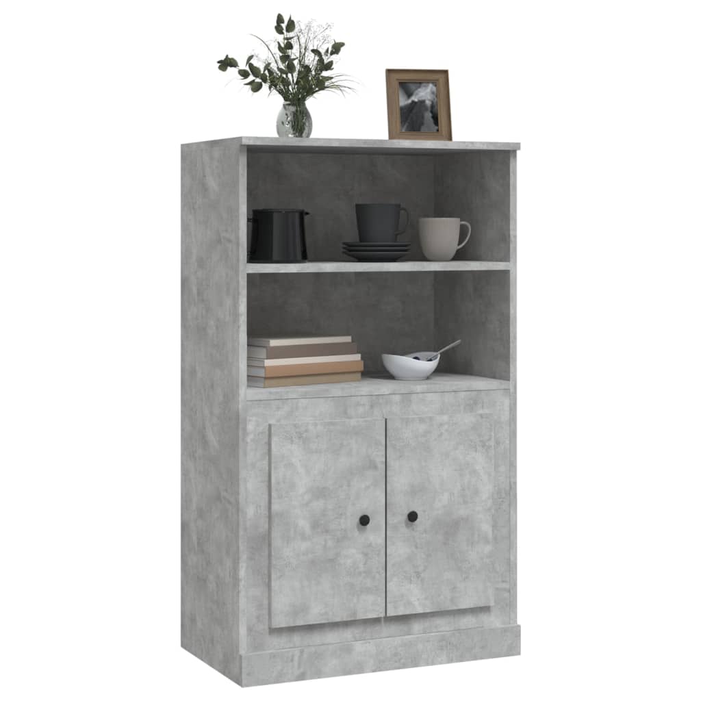 vidaXL Kredens, szarość betonu, 60x35,5x103,5 cm