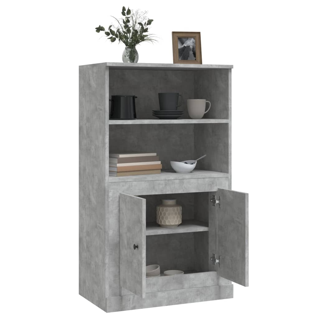 vidaXL Kredens, szarość betonu, 60x35,5x103,5 cm