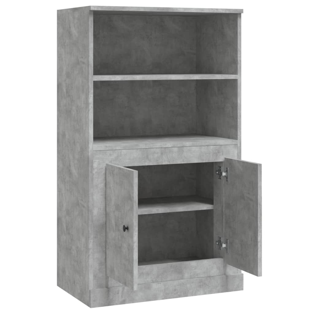 vidaXL Kredens, szarość betonu, 60x35,5x103,5 cm