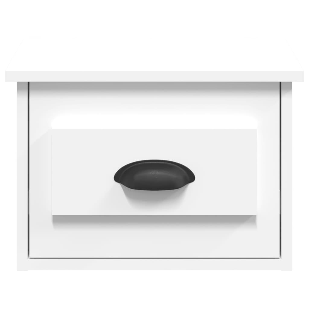 vidaXL Wisząca szafka nocna, biała, 41,5x36x28 cm