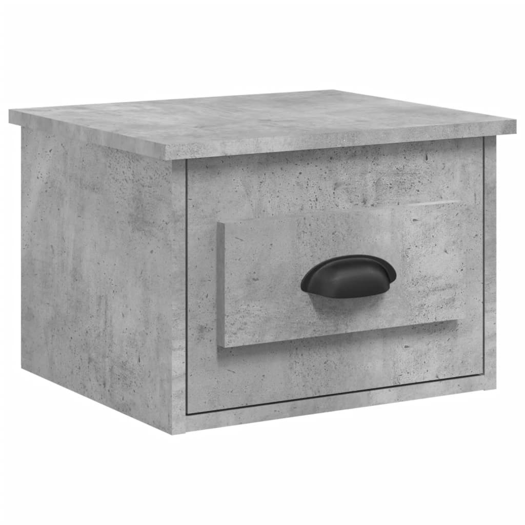 vidaXL Wisząca szafka nocna, szarość betonu, 41,5x36x28 cm