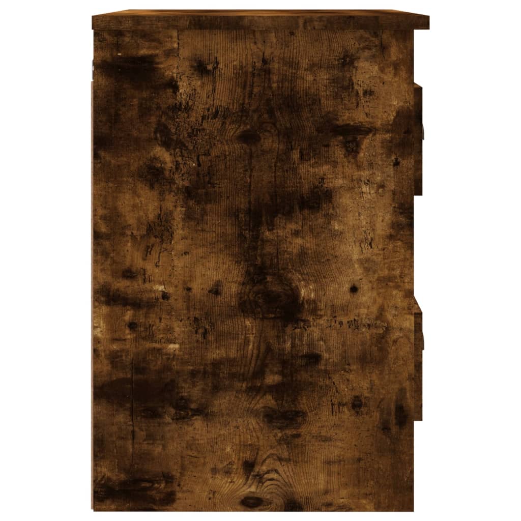 vidaXL Wiszące szafki nocne, 2 szt., przydymiony dąb, 41,5x36x53 cm