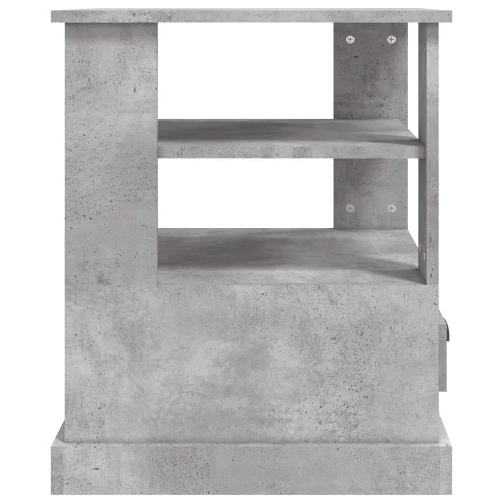 vidaXL Stolik boczny, szary beton, 50x50x60cm, materiał drewnopochodny