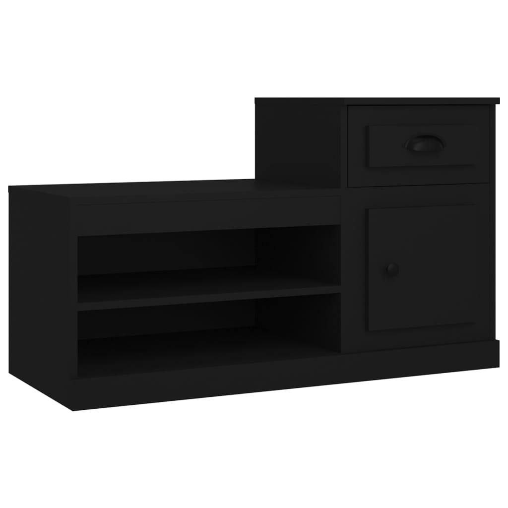 vidaXL Szafka na buty, czarna, 100x42x60 cm, materiał drewnopochodny