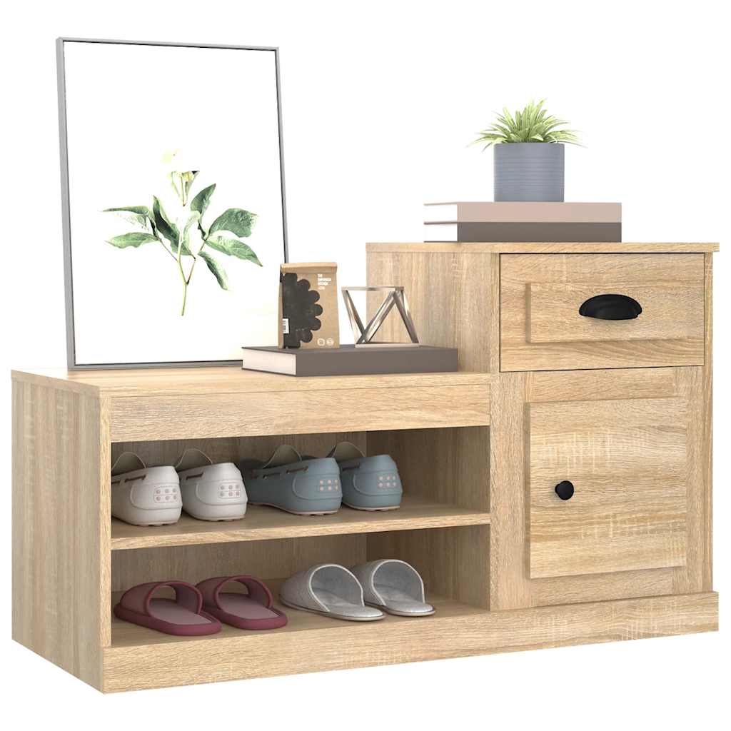 vidaXL Szafka na buty, dąb sonoma, 100x42x60cm materiał drewnopochodny