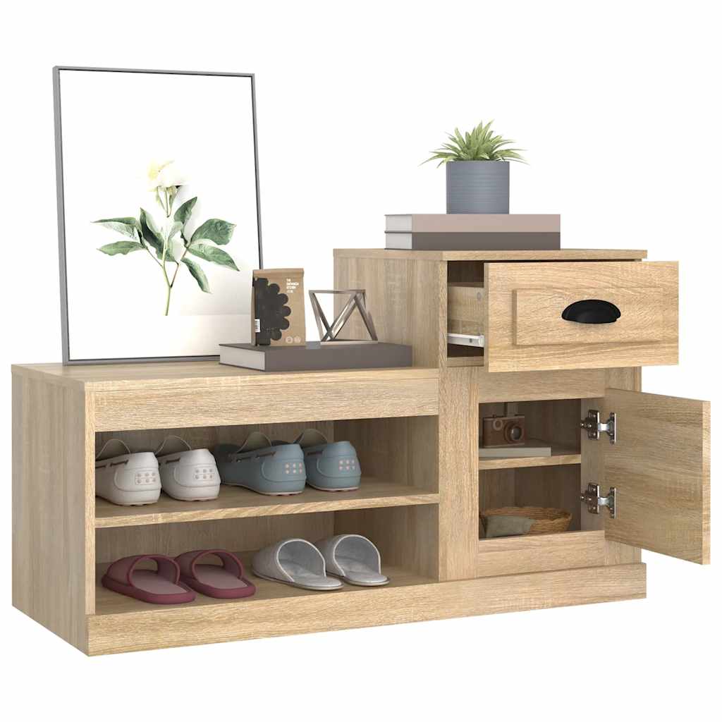 vidaXL Szafka na buty, dąb sonoma, 100x42x60cm materiał drewnopochodny
