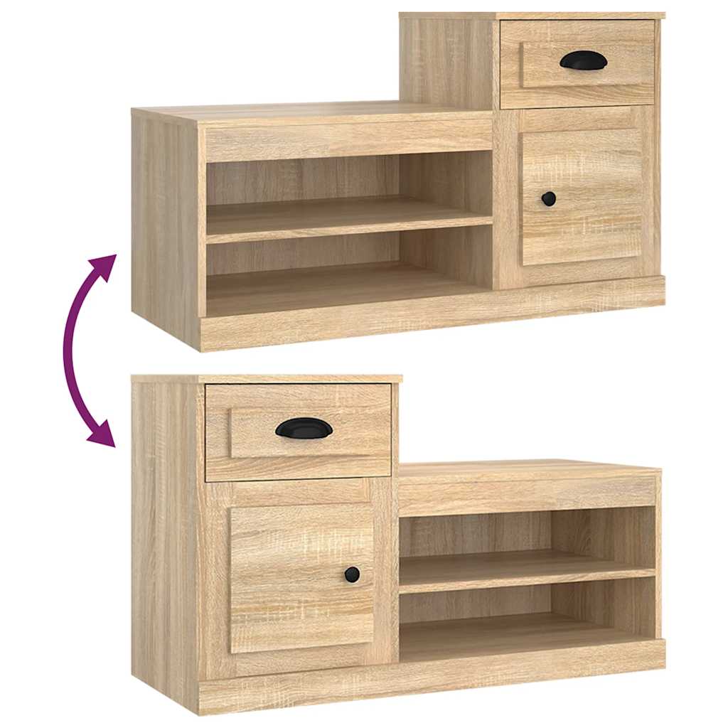 vidaXL Szafka na buty, dąb sonoma, 100x42x60cm materiał drewnopochodny