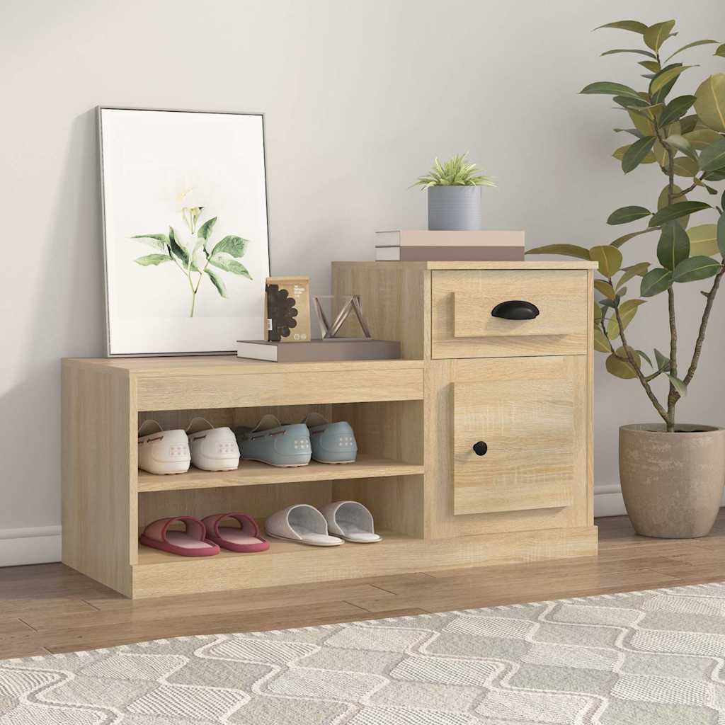 vidaXL Szafka na buty, dąb sonoma, 100x42x60cm materiał drewnopochodny