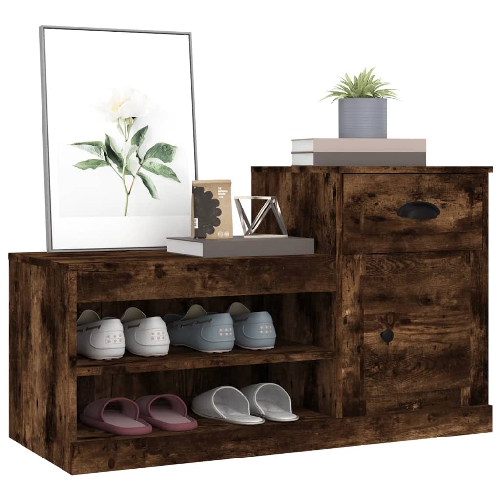 vidaXL Szafka na buty, przydymiony dąb, 100x42x60 cm