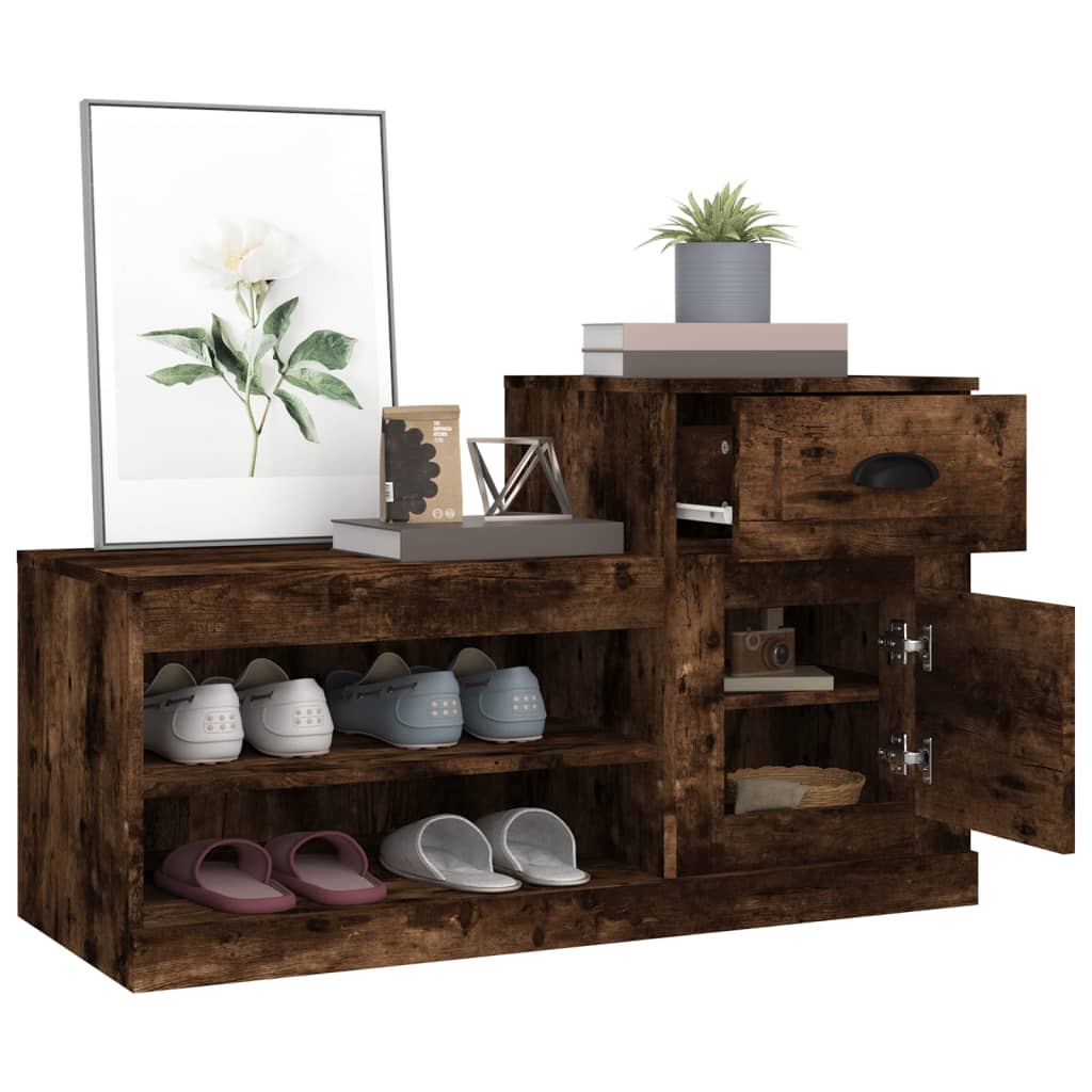 vidaXL Szafka na buty, przydymiony dąb, 100x42x60 cm