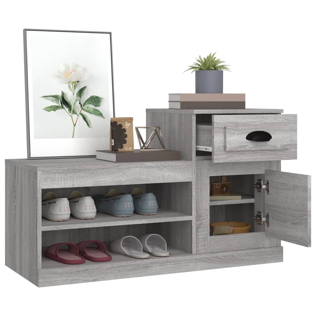vidaXL Szafka na buty, szary dąb sonoma, 100x42x60 cm
