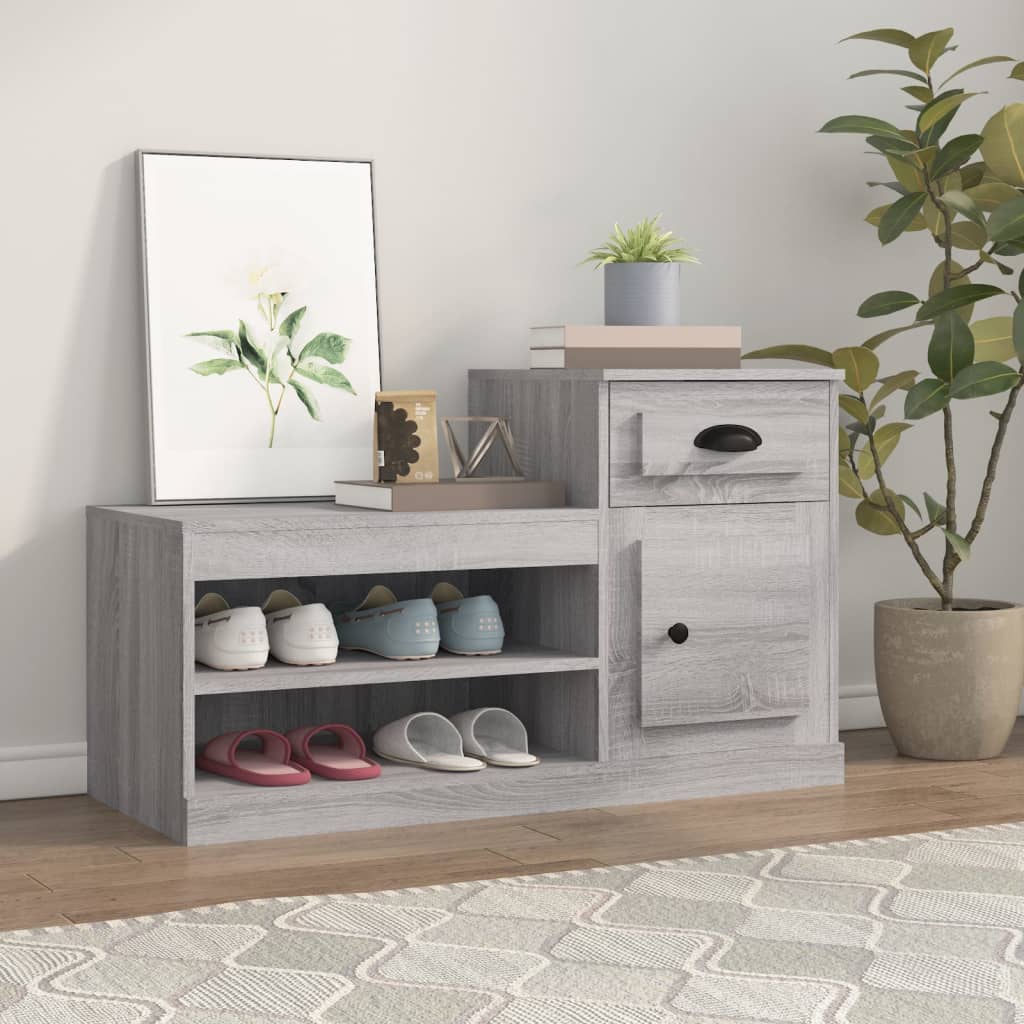 vidaXL Szafka na buty, szary dąb sonoma, 100x42x60 cm