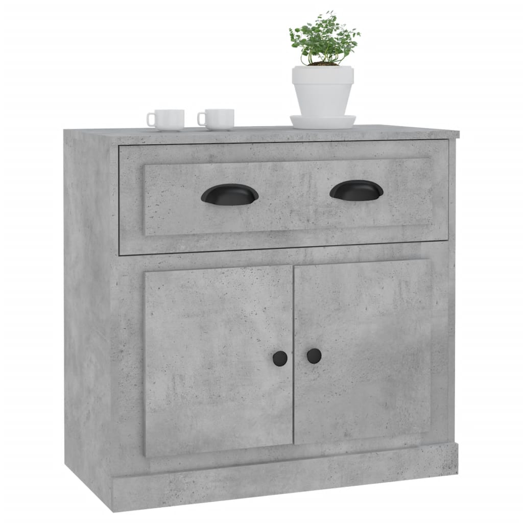 vidaXL Szafka, szarość betonu, 70x35,5x67,5cm, materiał drewnopochodny