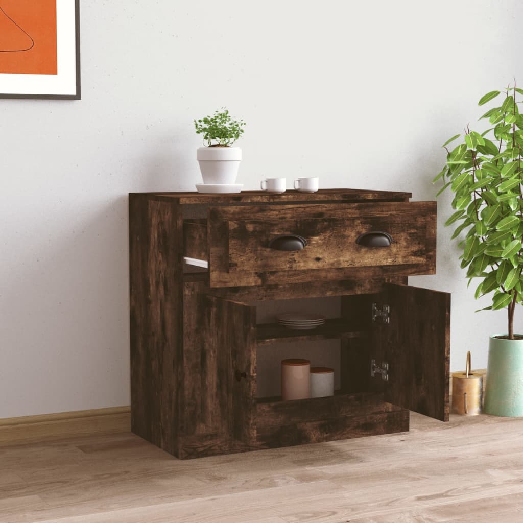 vidaXL Szafka, przydymiony dąb, 70x35,5x67,5 cm