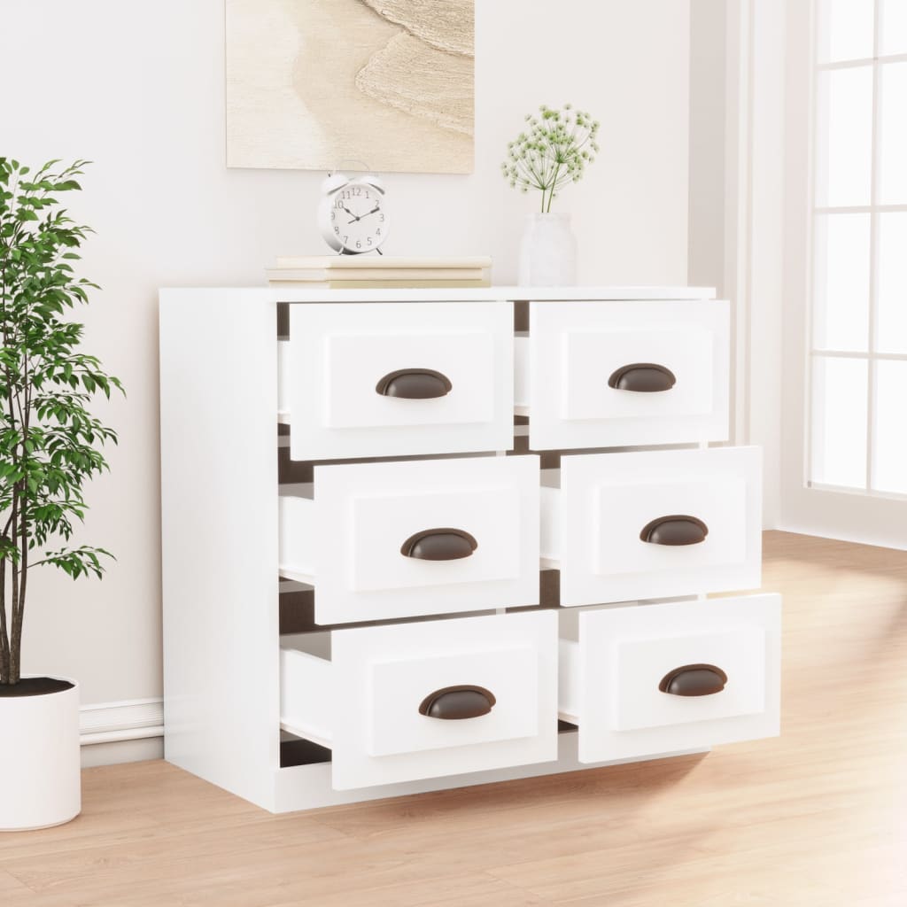 vidaXL Szafka, biała, 70x35,5x67,5 cm, materiał drewnopochodny