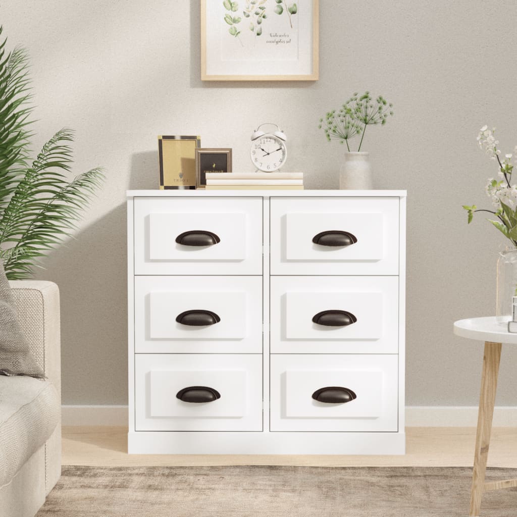 vidaXL Szafka, biała, 70x35,5x67,5 cm, materiał drewnopochodny