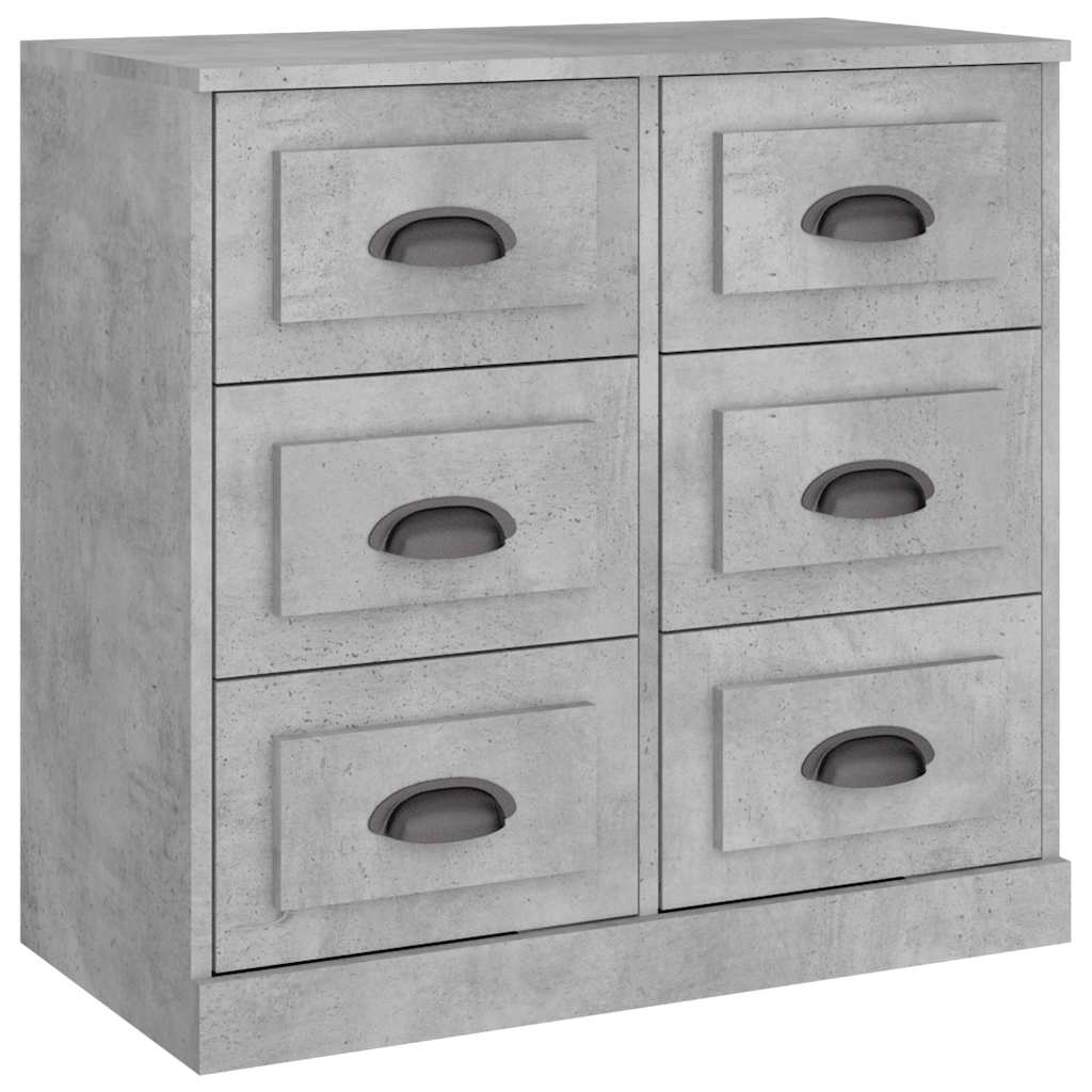 vidaXL Szafka, szarość betonu, 70x35,5x67,5cm, materiał drewnopochodny