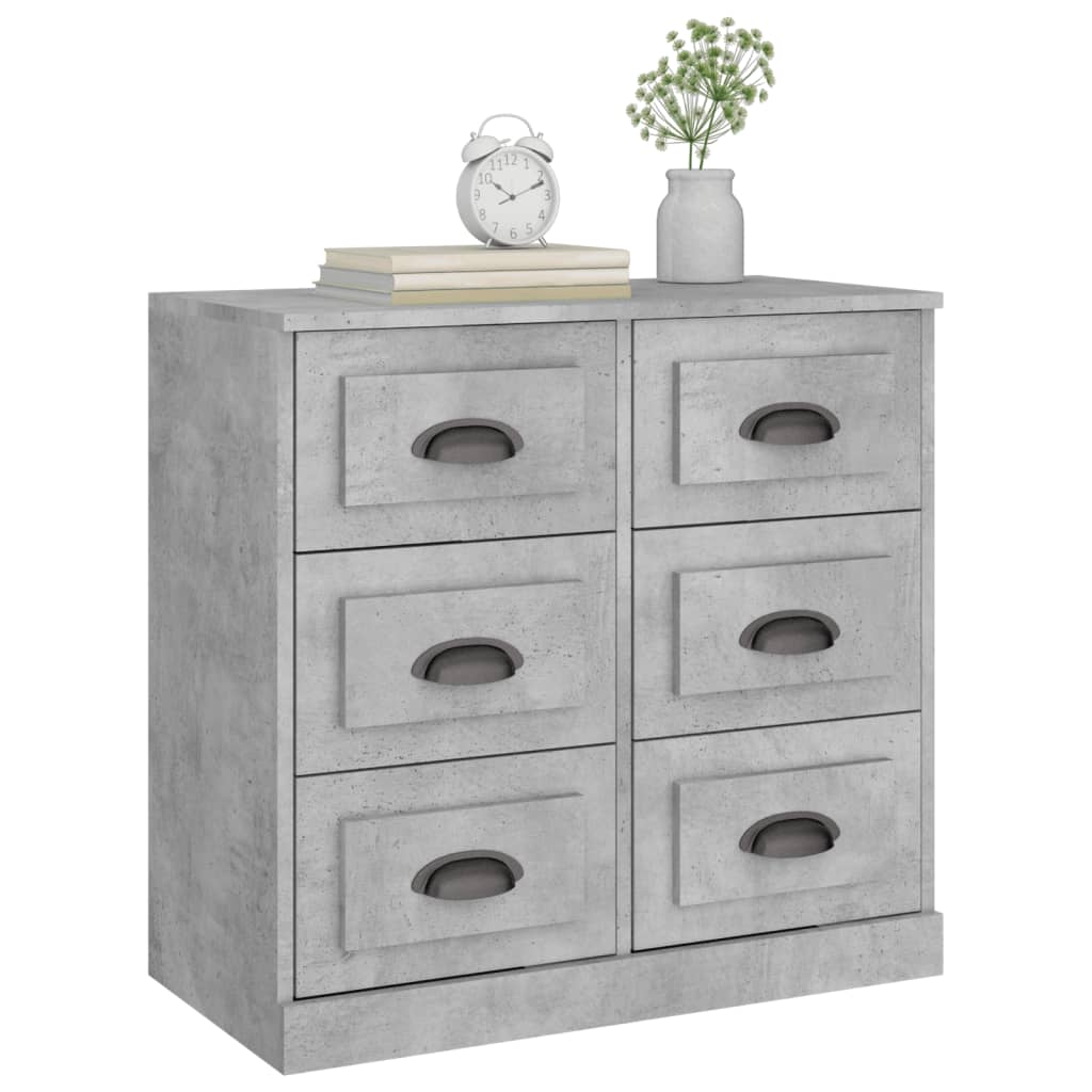 vidaXL Szafka, szarość betonu, 70x35,5x67,5cm, materiał drewnopochodny
