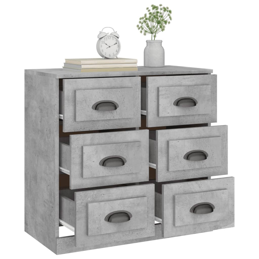 vidaXL Szafka, szarość betonu, 70x35,5x67,5cm, materiał drewnopochodny