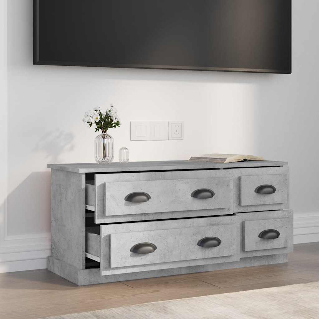 vidaXL Szafka pod TV, szarość betonu, 100x35,5x45 cm