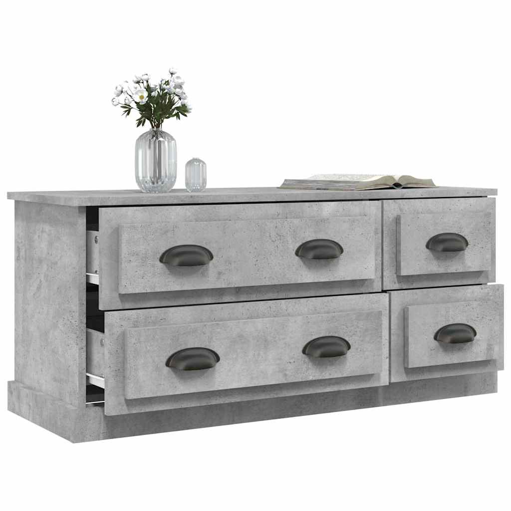 vidaXL Szafka pod TV, szarość betonu, 100x35,5x45 cm