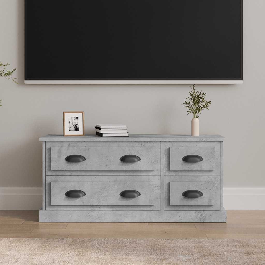 vidaXL Szafka pod TV, szarość betonu, 100x35,5x45 cm