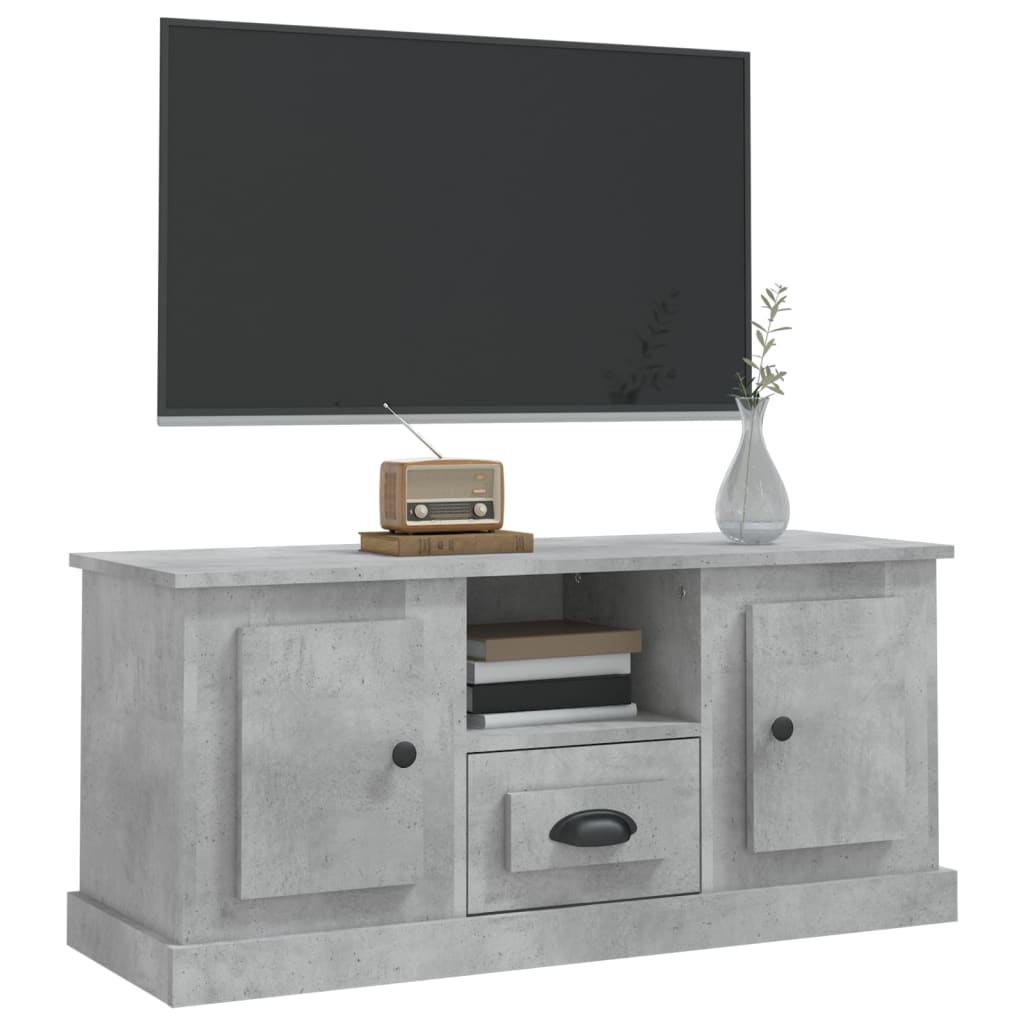 vidaXL Szafka pod TV, szarość betonu, 100x35,5x45 cm