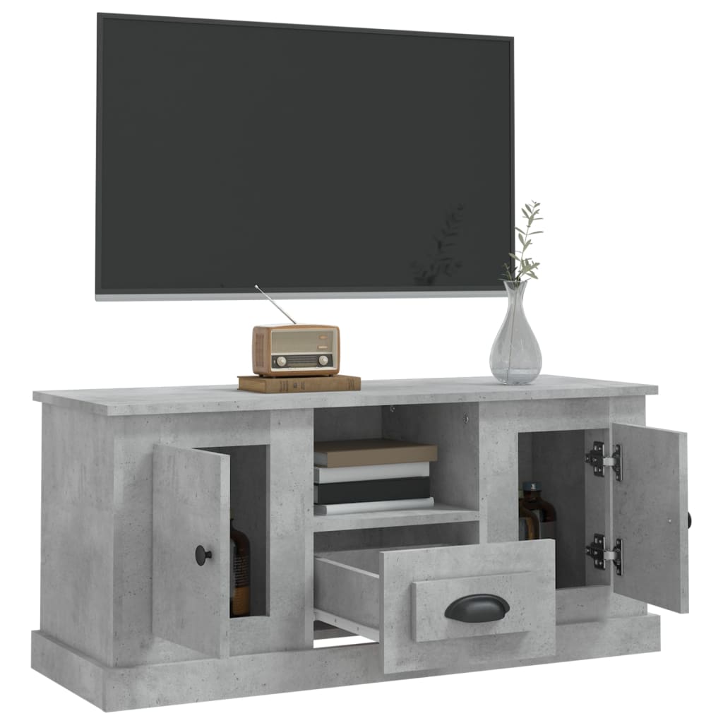 vidaXL Szafka pod TV, szarość betonu, 100x35,5x45 cm