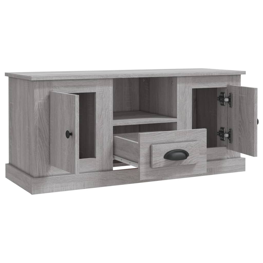 vidaXL Szafka pod TV, szary dąb sonoma, 100x35,5x45 cm