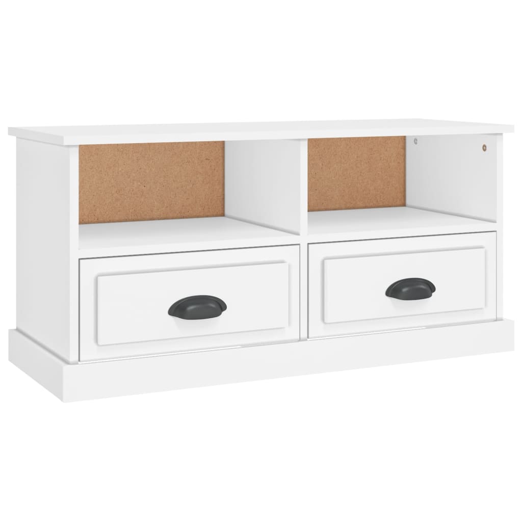 vidaXL Szafka pod TV, biała, 93x35,5x45 cm, materiał drewnopochodny