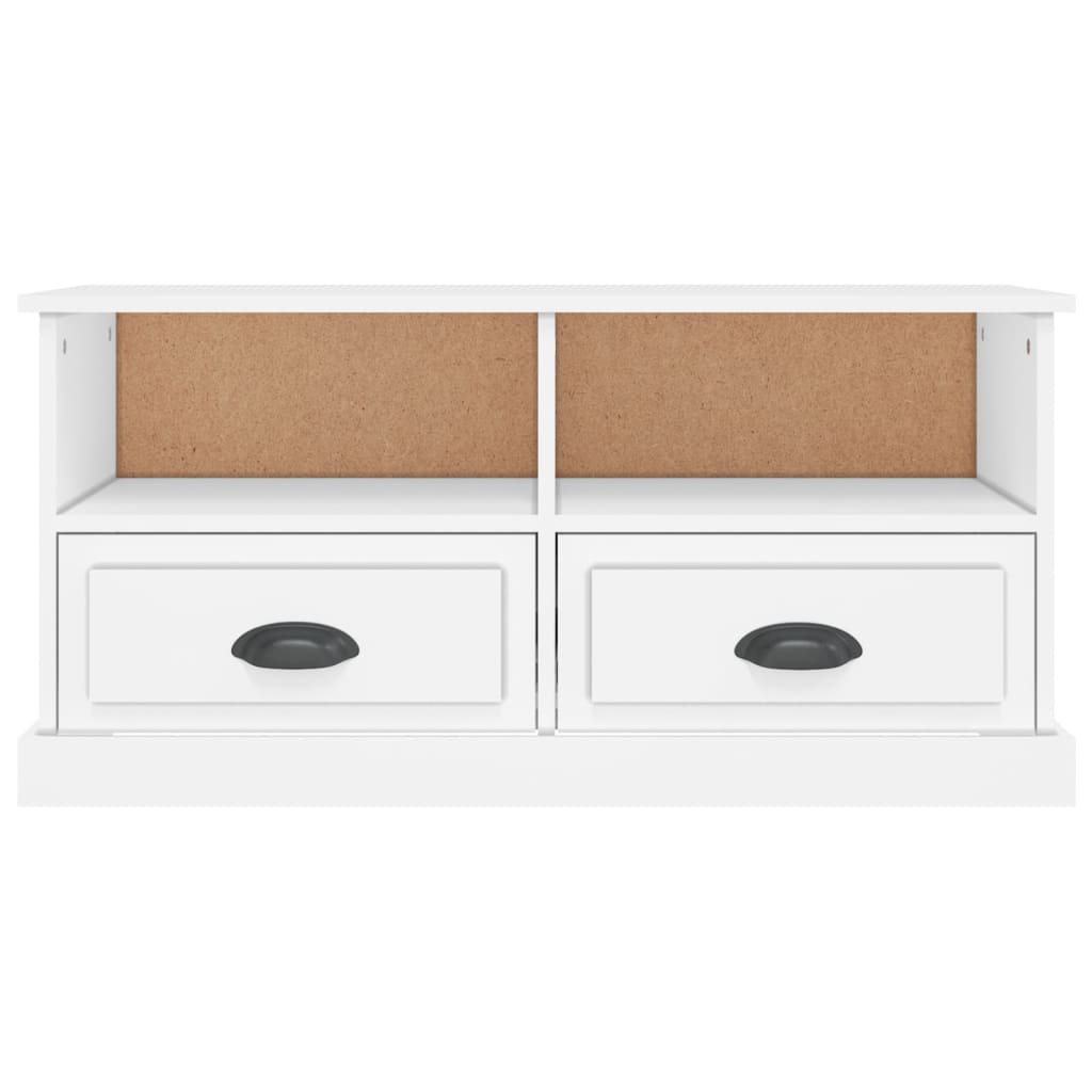 vidaXL Szafka pod TV, biała, 93x35,5x45 cm, materiał drewnopochodny