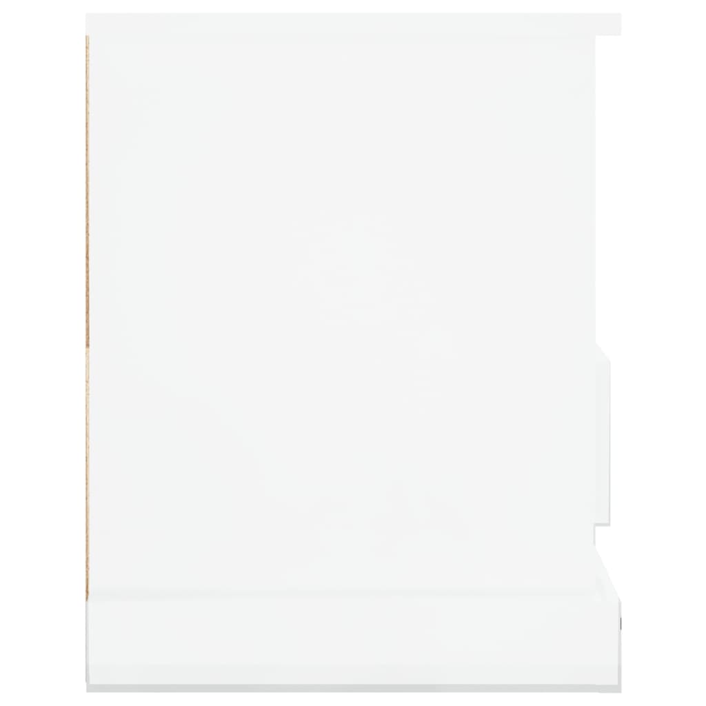 vidaXL Szafka pod TV, biała na wysoki połysk, 93x35,5x45 cm