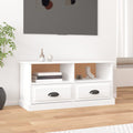 vidaXL Szafka pod TV, biała na wysoki połysk, 93x35,5x45 cm