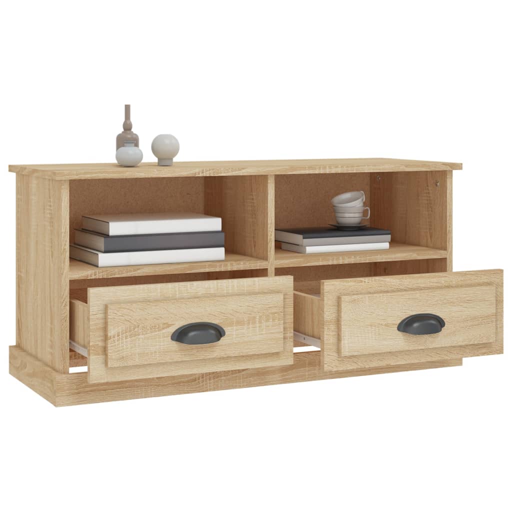 vidaXL Szafka pod TV dąb sonoma 93x35,5x45 cm materiał drewnopochodny