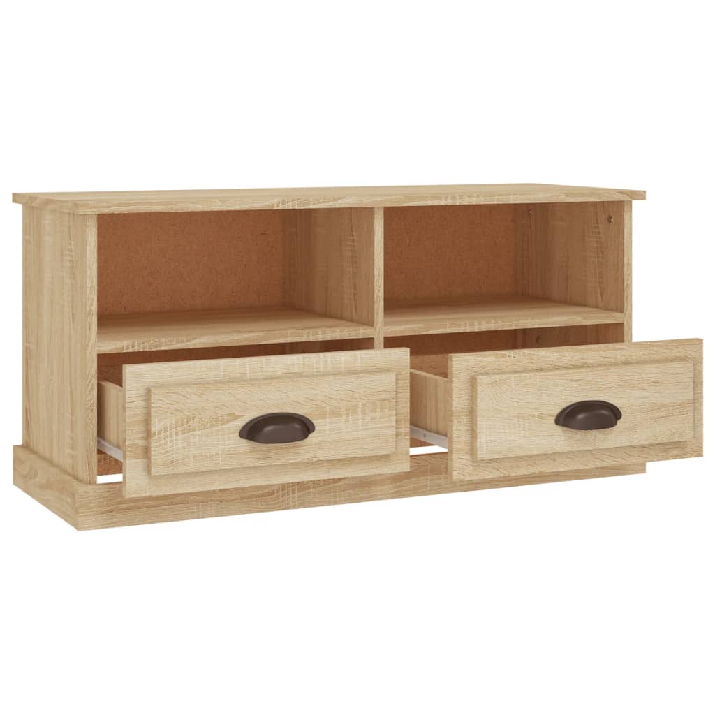 vidaXL Szafka pod TV dąb sonoma 93x35,5x45 cm materiał drewnopochodny