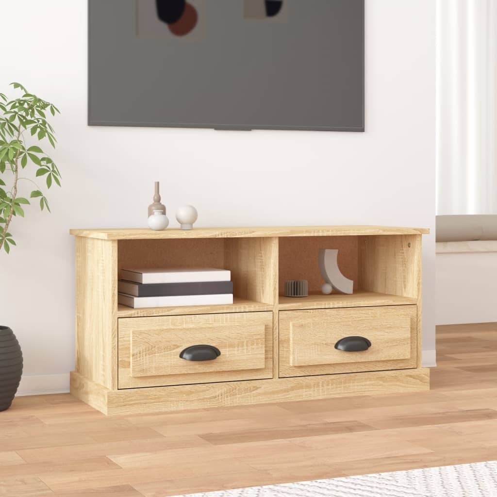 vidaXL Szafka pod TV dąb sonoma 93x35,5x45 cm materiał drewnopochodny