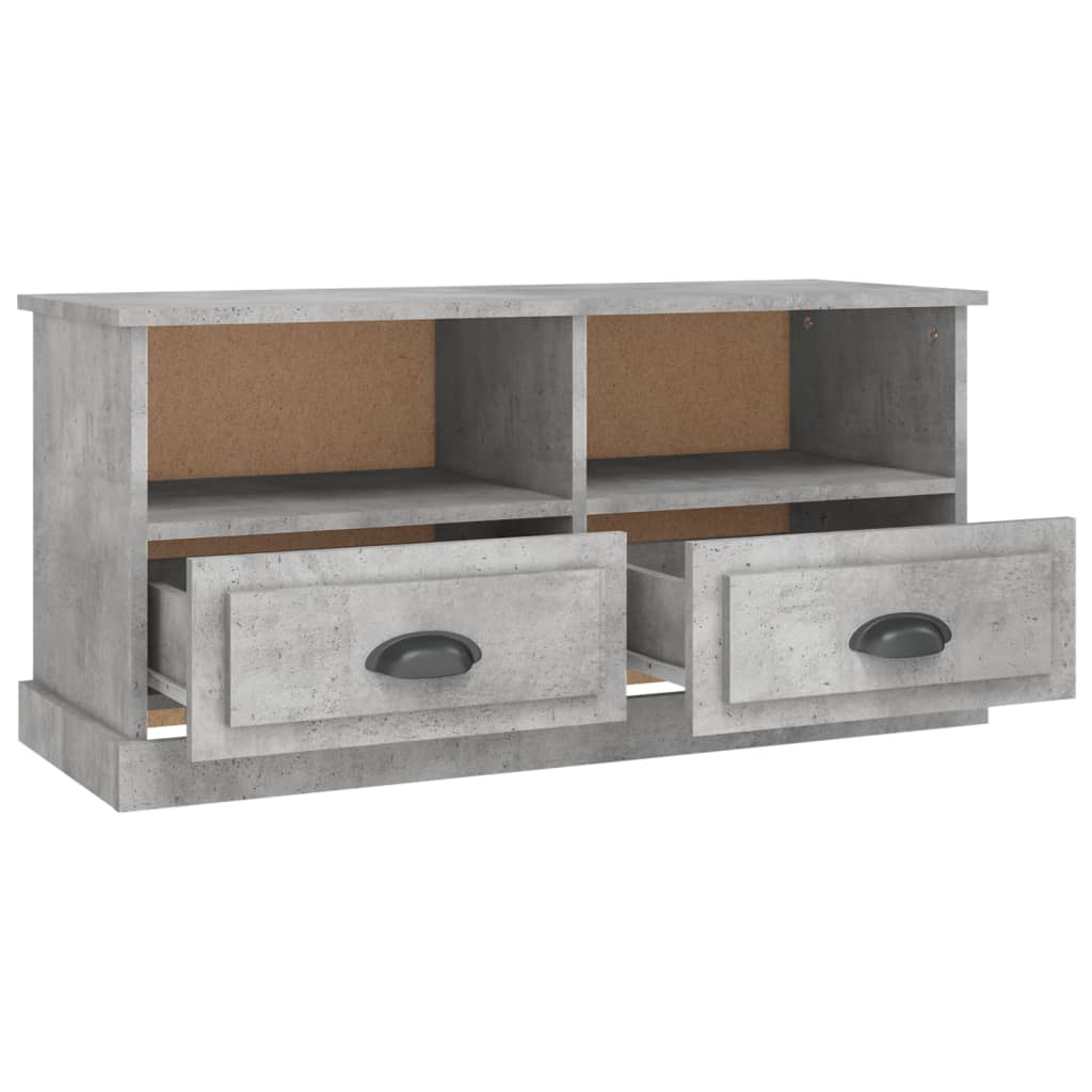 vidaXL Szafka pod TV, szarość betonu, 93x35,5x45 cm