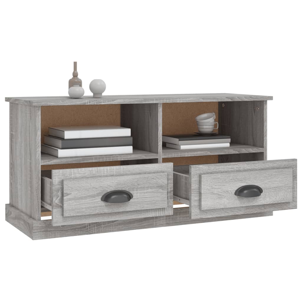 vidaXL Szafka pod TV, szary dąb sonoma, 93x35,5x45 cm