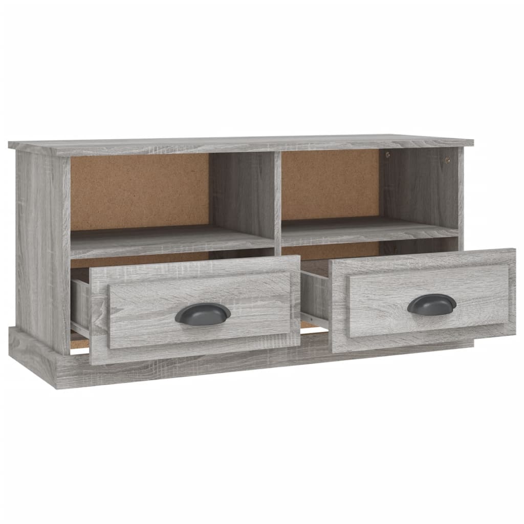 vidaXL Szafka pod TV, szary dąb sonoma, 93x35,5x45 cm