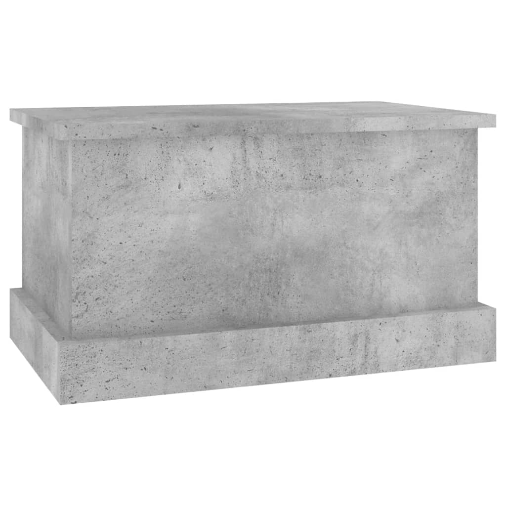 vidaXL Skrzynia, szarość betonu, 50x30x28 cm, materiał drewnopochodny