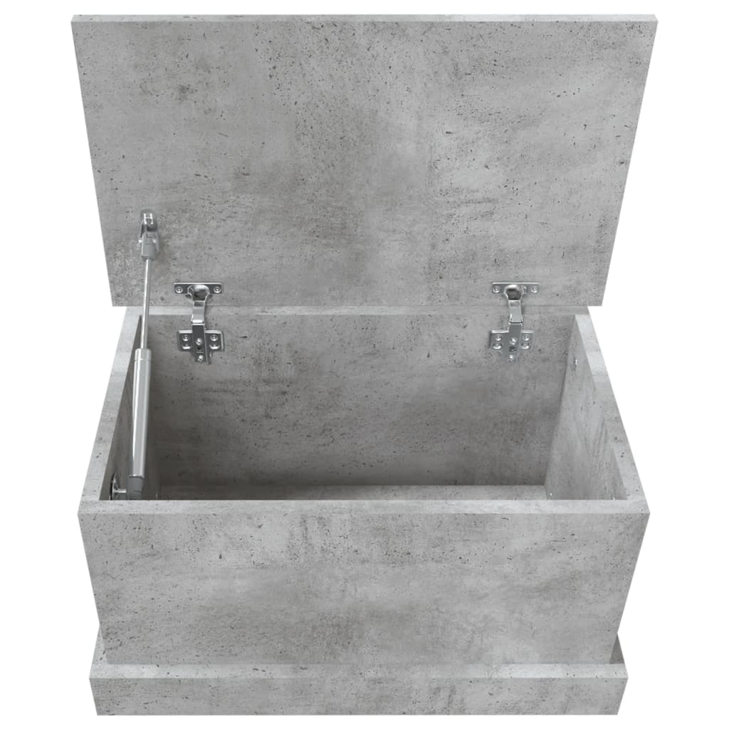 vidaXL Skrzynia, szarość betonu, 50x30x28 cm, materiał drewnopochodny
