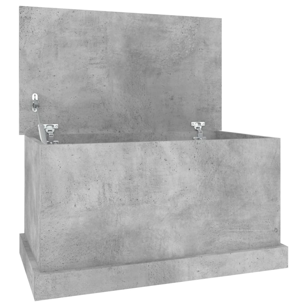 vidaXL Skrzynia, szarość betonu, 70x40x38 cm, materiał drewnopochodny