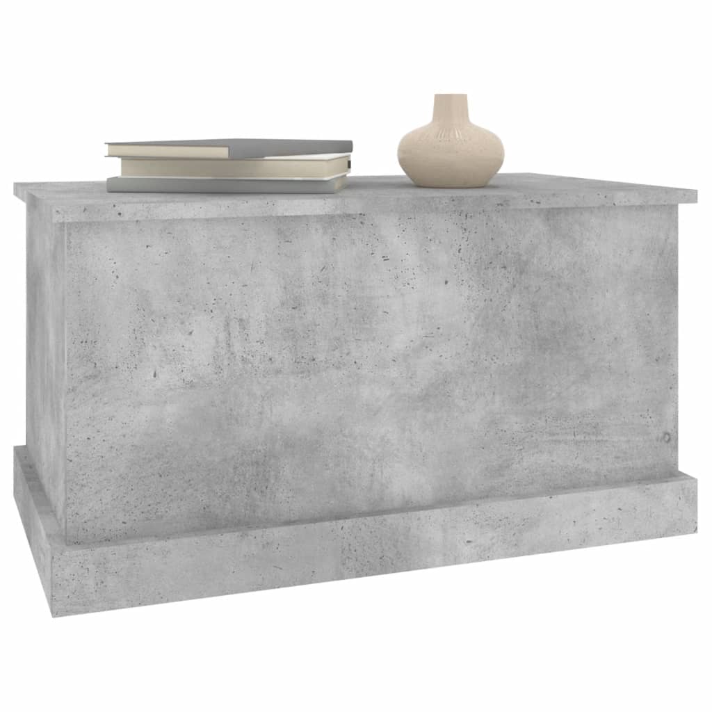 vidaXL Skrzynia, szarość betonu, 70x40x38 cm, materiał drewnopochodny