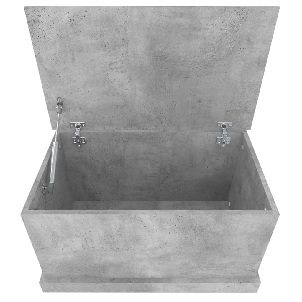 vidaXL Skrzynia, szarość betonu, 70x40x38 cm, materiał drewnopochodny