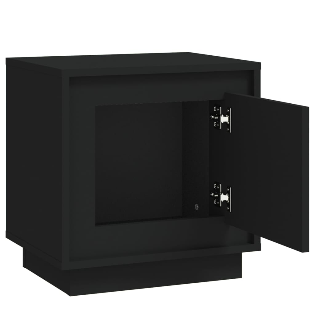 vidaXL Szafki nocne 2 szt, czarne, 44x35x45cm, materiał drewnopochodny