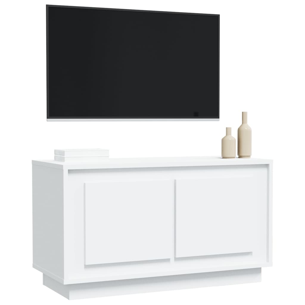 vidaXL Szafka pod TV, biała, 80x35x45 cm, materiał drewnopochodny