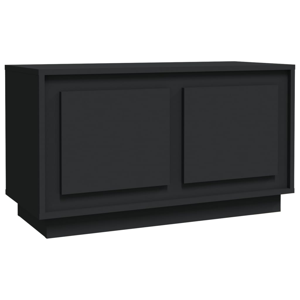 vidaXL Szafka pod TV, czarna, 80x35x45 cm, materiał drewnopochodny