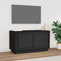 vidaXL Szafka pod TV, czarna, 80x35x45 cm, materiał drewnopochodny