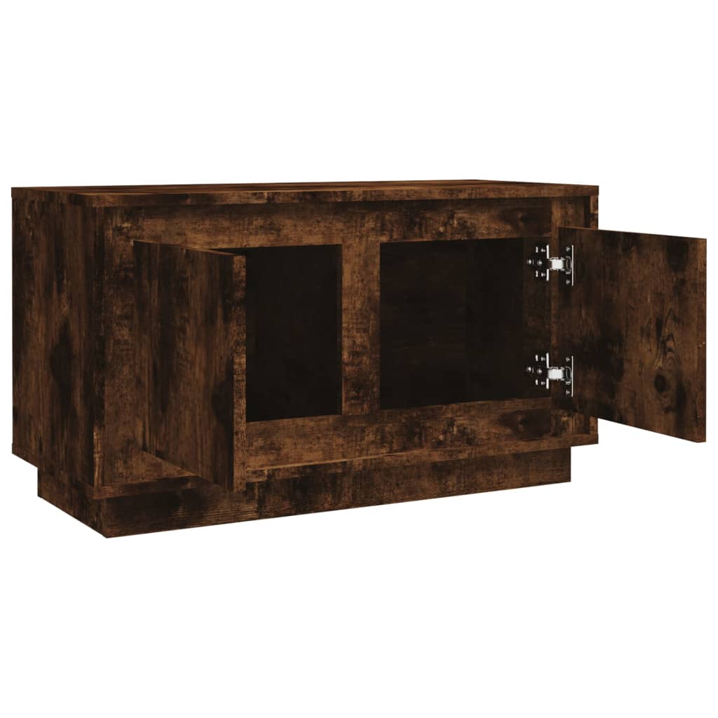 vidaXL Szafka pod TV, przydymiony dąb, 80x35x45 cm